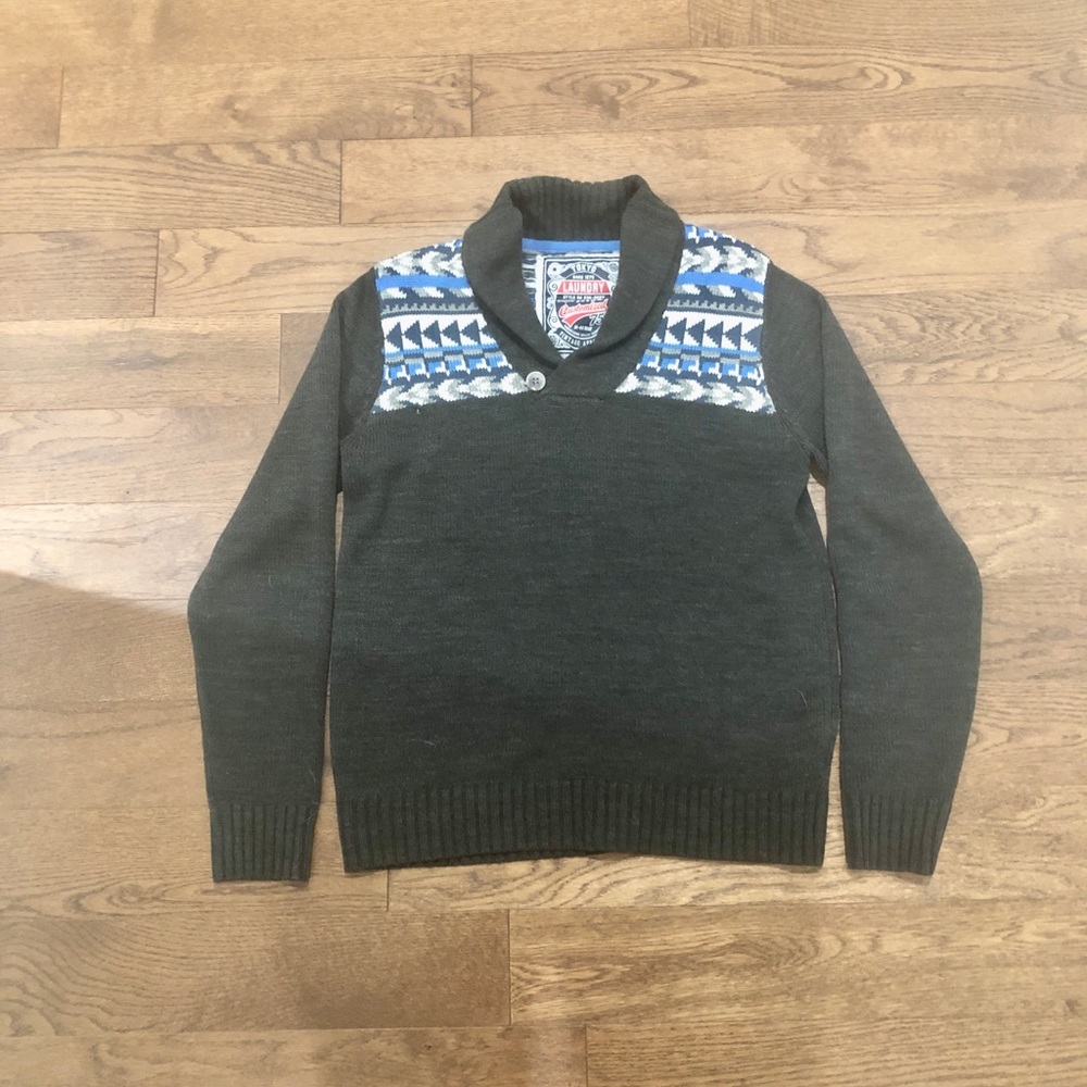 Tokyo Laundry Sweater in Charcoal and Blue